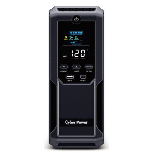 CyberPower BRG1500AVRLCD2 Mini-Tower UPS, UL Rated, Energy Star certified, 12× NEMA 5-15R